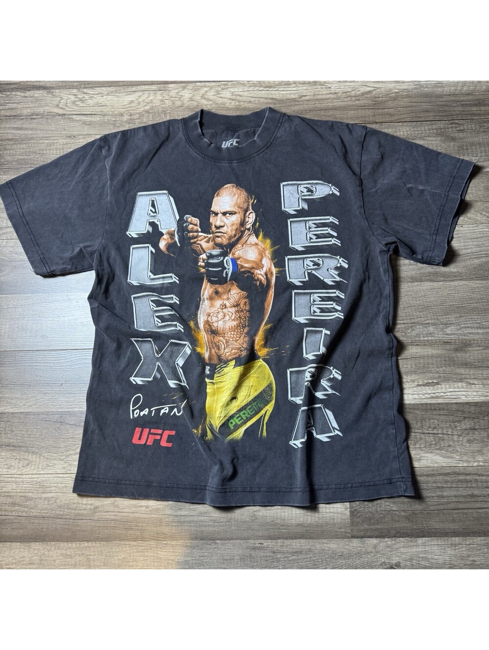 UFC Shirt Mens Medium Alex Pereira Portan Graphic Tee MMA UFC